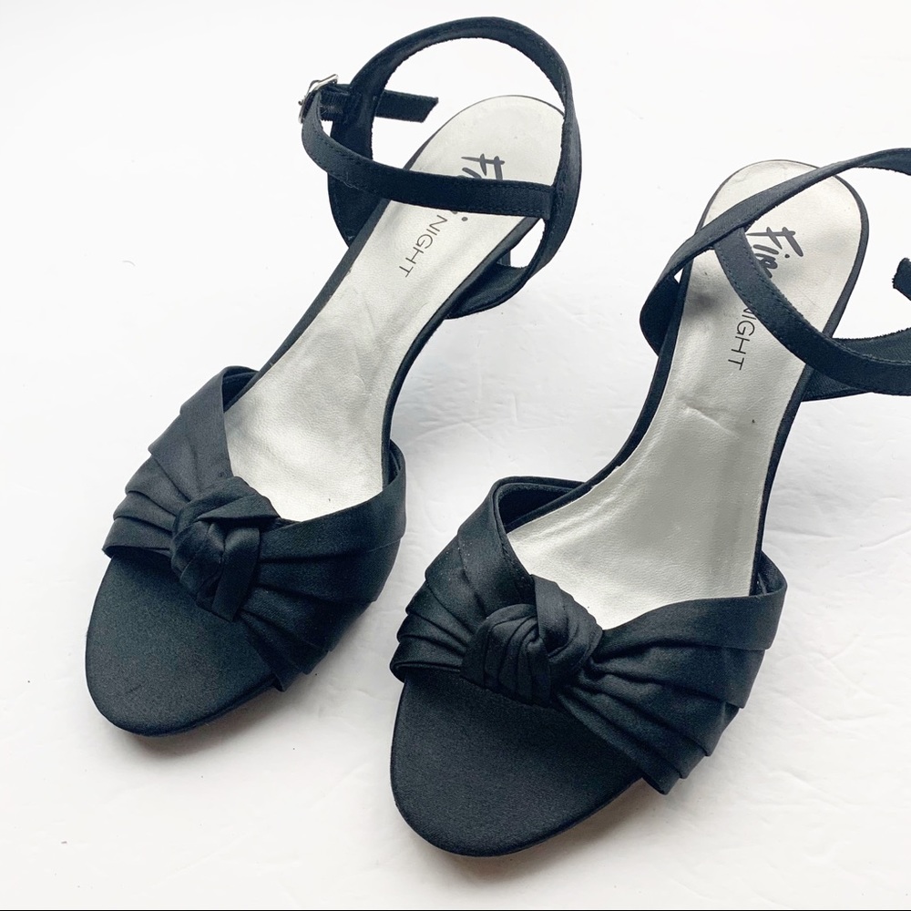 Fioni Night l Black Kitten Heel Dress Sandal